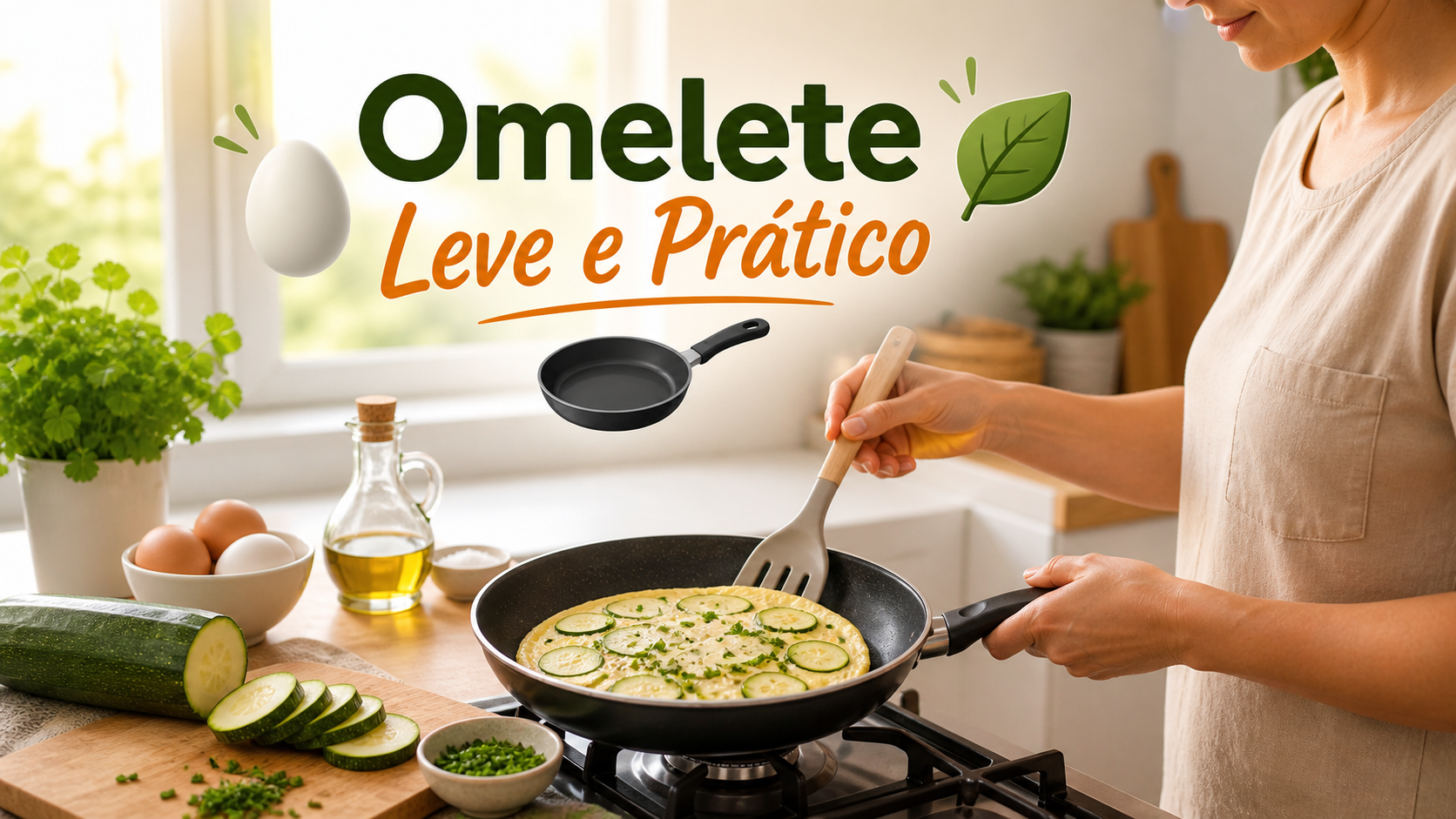 7 Omeletes de Clara com Abobrinha para Café Leve